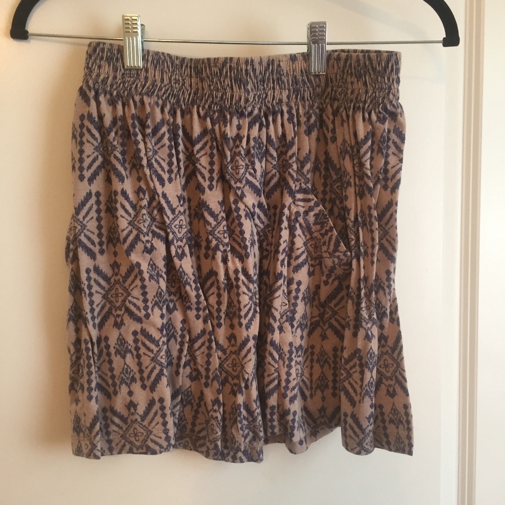 Cute Tribal Print Skirt With Pockets - 2 For $10